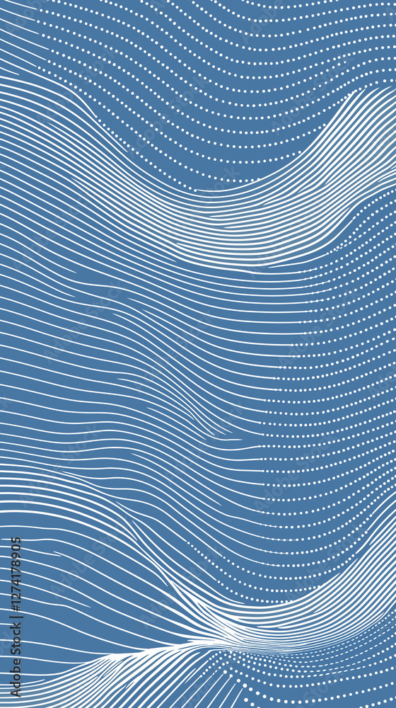 Background of line art with dot patterns vertical