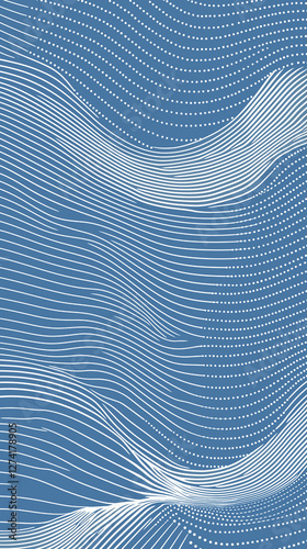 Obraz na płótnie Background of line art with dot patterns vertical w salonie