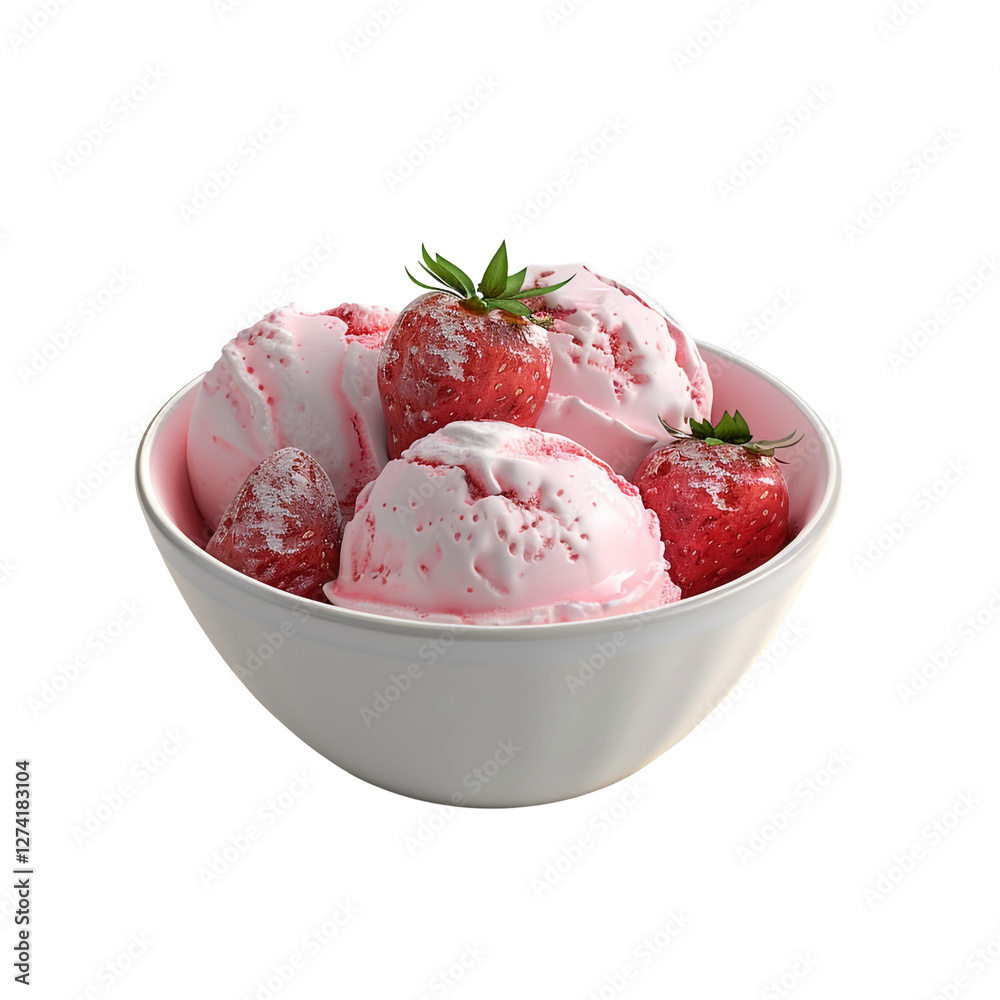 Strawberry Ice Cream Bowl Strawberry Ice Cream Bowl