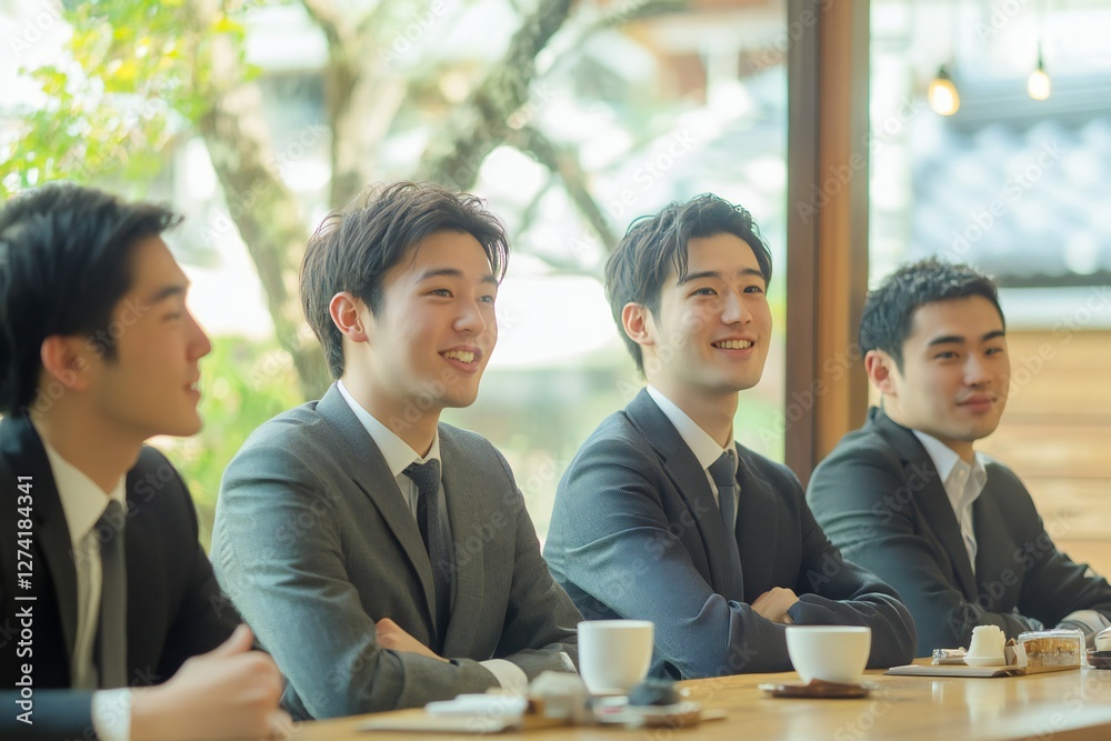 business meeting businessman young office portrait colleague group teamwork seminar businessperson startup creative training friendly asian japanese business meeting businessman young office portrait colleague group teamwork seminar businessperson startup creative training friendly asian japanese