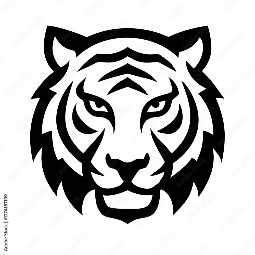 Tiger head with sharp claws extended, emphasizing action and wilderness. Tiger head with sharp claws extended, emphasizing action and wilderness.