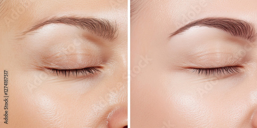 Before and After Eyebrow Shaping Comparison