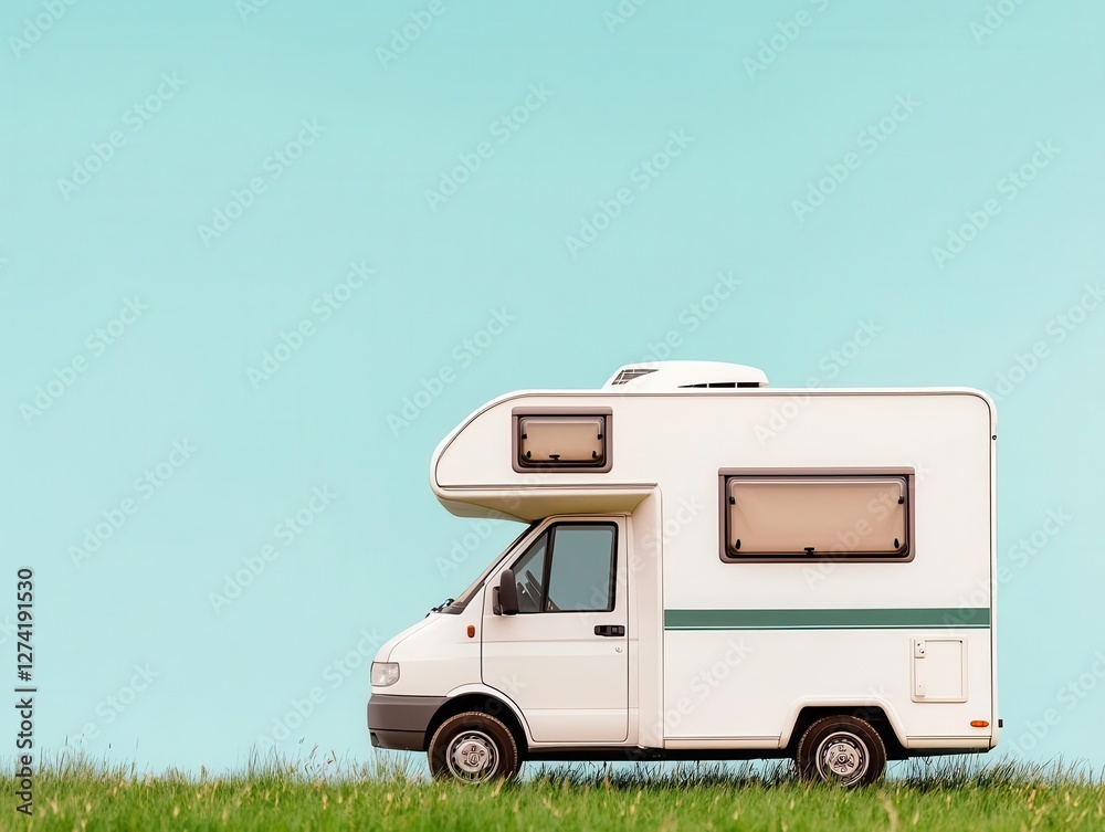 Compact RV featuring a rooftop deck for a simple outdoor experience Compact RV featuring a rooftop deck for a simple outdoor experience