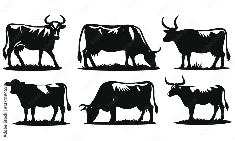 Fototapeta premium cows vector 
