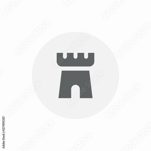 castle strategy icon sign vector