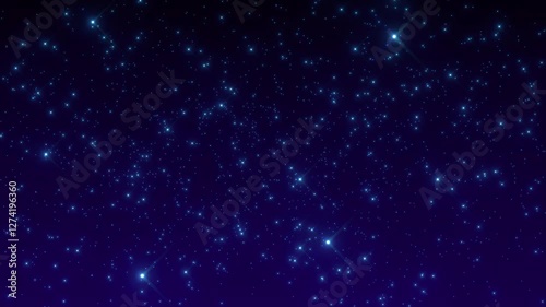 Wallpaper Mural Beautiful sky is full of night stars with blue color. Style pattern shiny particles bright shiny twinkling or glittering in dark space. motion background. Torontodigital.ca