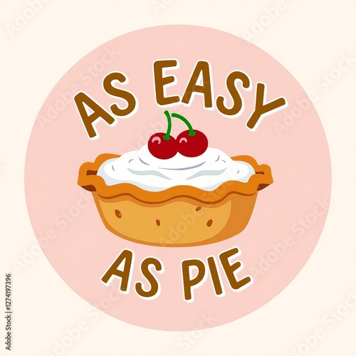 Cute cartoon pie graphic perfect for food-themed designs.