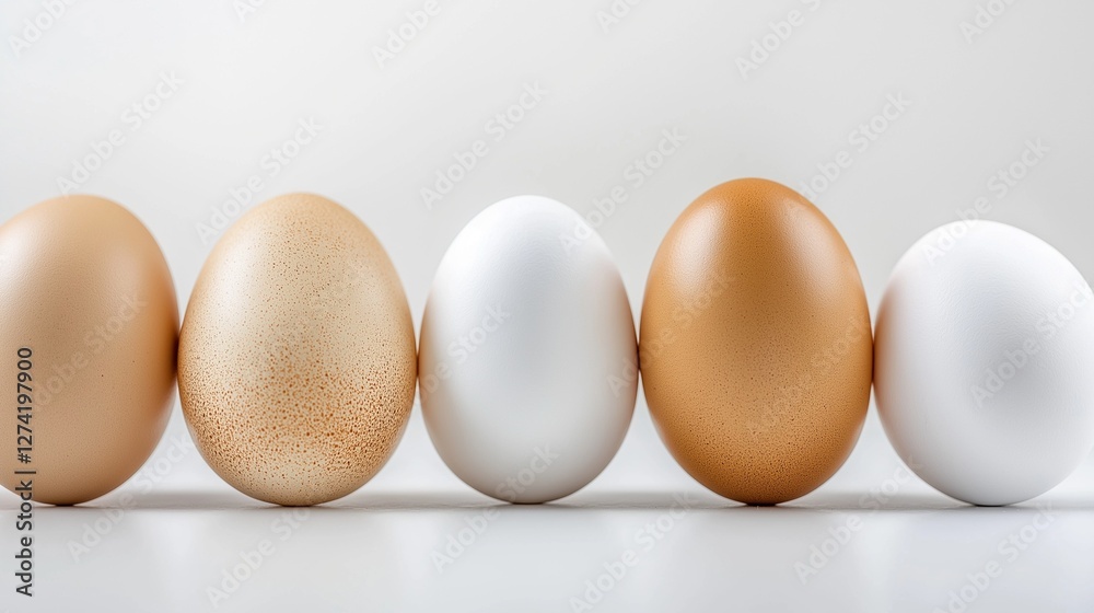 eggs with free space on top of image for text, creative pattern on pastel colors eggs, white background eggs with free space on top of image for text, creative pattern on pastel colors eggs, white background