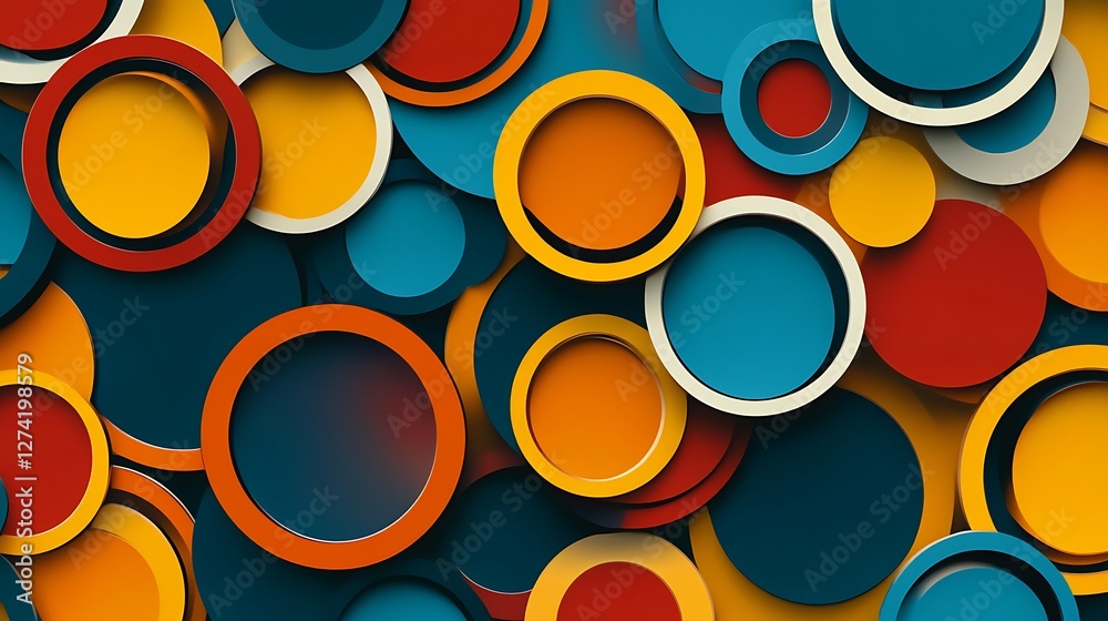 Abstract Colorful Overlapping Circles Design Abstract Colorful Overlapping Circles Design