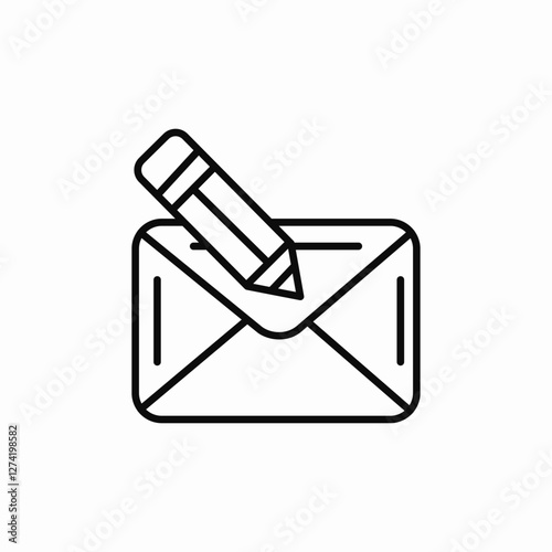 email envelope write icon sign vector