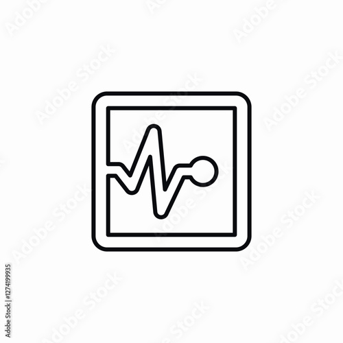 heart rate screening icon sign vector