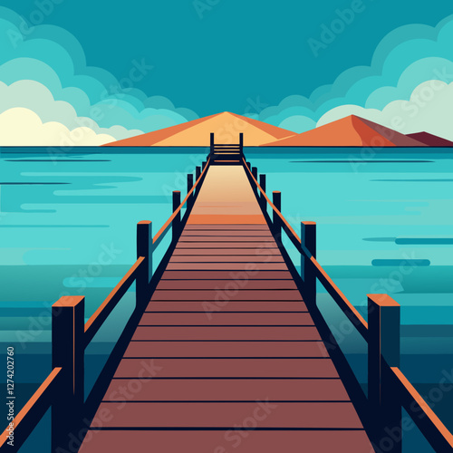 wooden pier in the sea