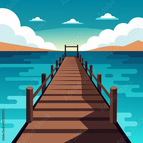 wooden pier in the sea