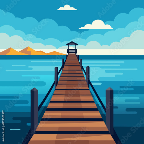 wooden pier in the sea