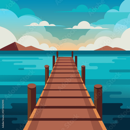 wooden pier in the sea