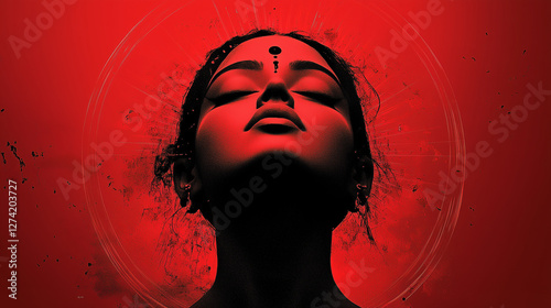 Modern abstract art of Goddess Durga