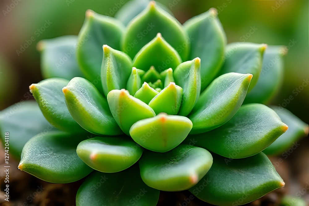 Closeup of a Vibrant Succulent Plant with Detailed Leaves Closeup of a Vibrant Succulent Plant with Detailed Leaves