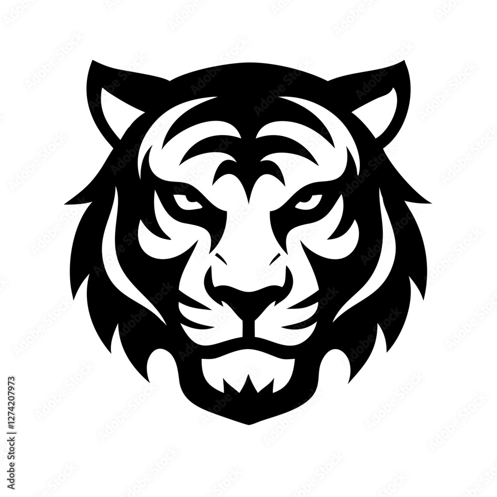 Flaming tiger head illustration, representing passion, energy, and unstoppable force. Flaming tiger head illustration, representing passion, energy, and unstoppable force.