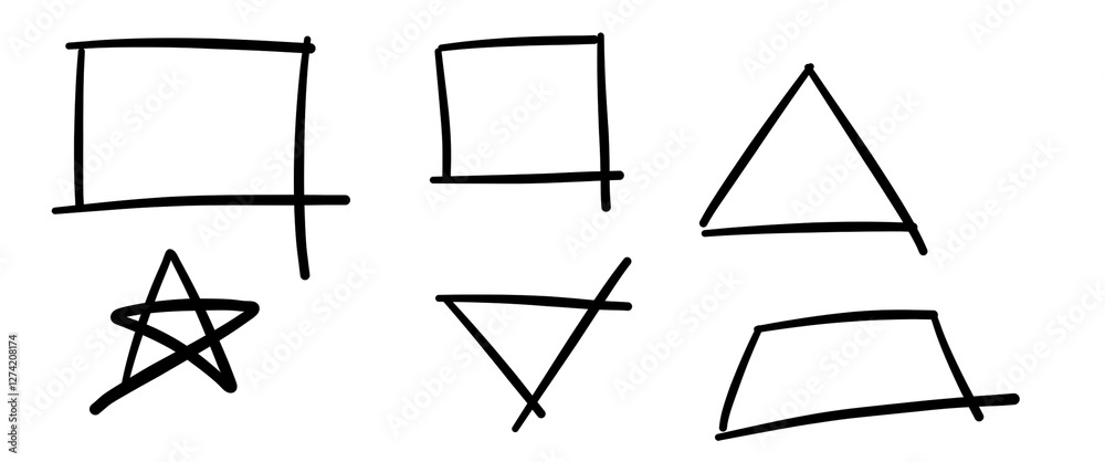 Triangle square star random line draw Triangle square star random line draw
