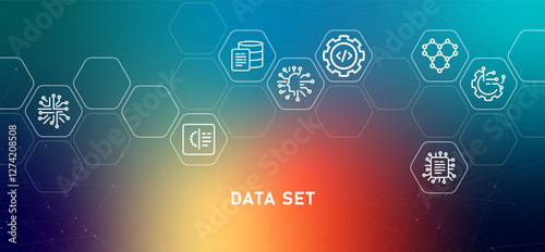 AI artificial intelligence data programming gradient header software smart learning robot machine system information development computing network icon design