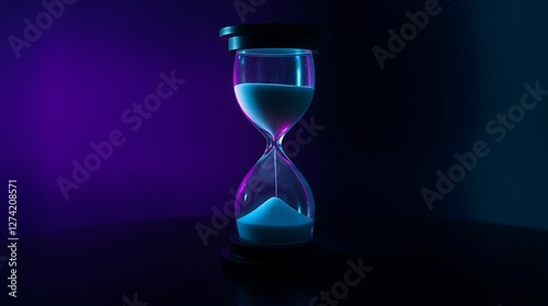 Elegant Deep Teal Hourglass Symbolizing Time, Patience, and Timeless Beauty