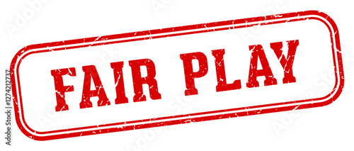fair play stamp. fair play rectangular stamp on white background