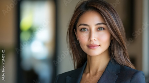 Free Download Confident Young Asian Businesswoman Portrait - GFXLoad