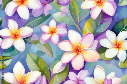 Vintage colorful fantasy dreamy abstract blooming botanical flowers seamless patterns illustration, nature theme concept texture design.
