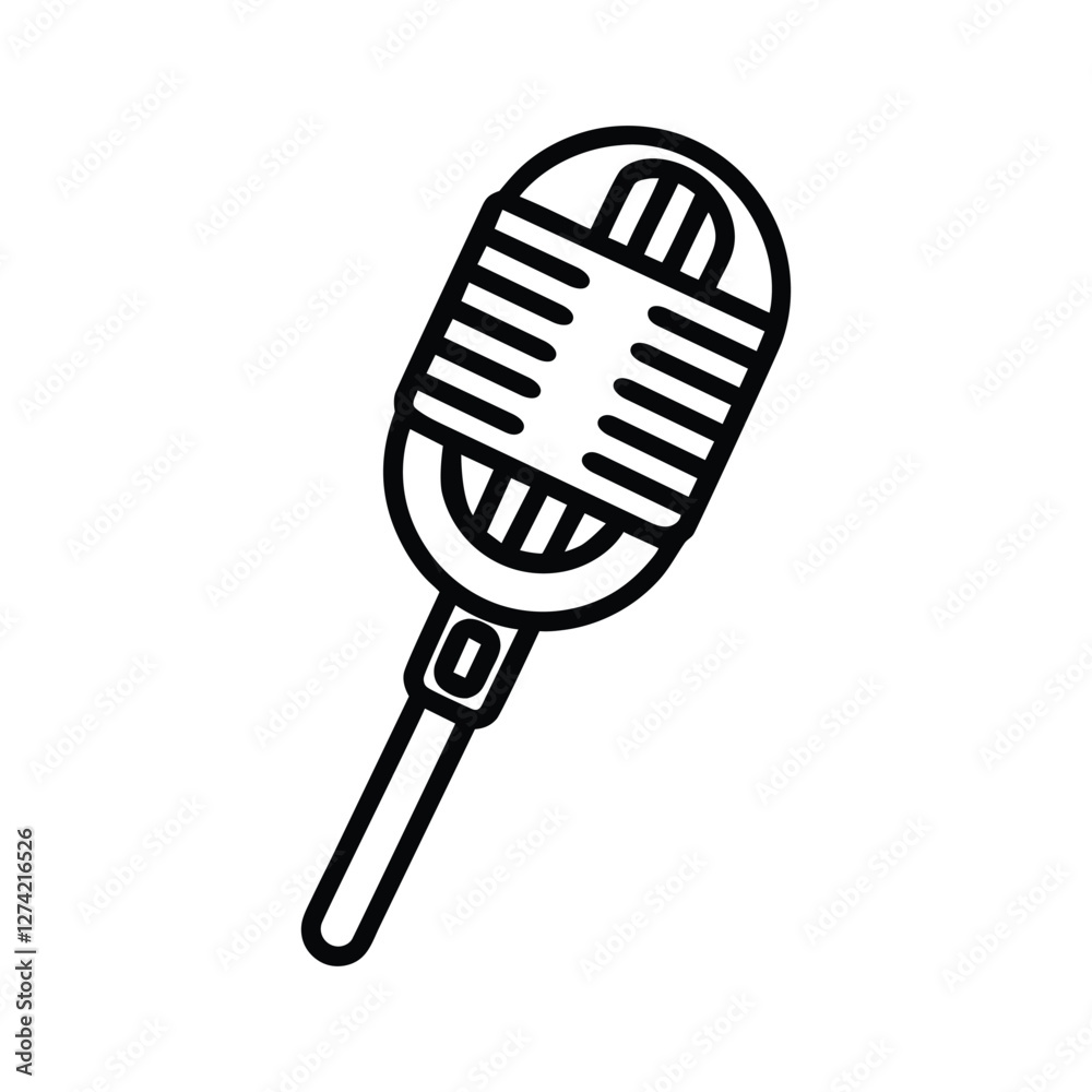 Retro Microphone Sign Vector Design Retro Microphone Sign Vector Design