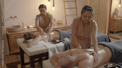 Beauty Treatments For Relaxation And Recovery Energy, Massage For Pair In SPA Salon, Be Healthy