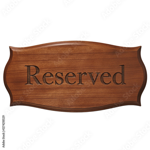 Luxurious Reserved sign on mahogany perfect for formal settings
