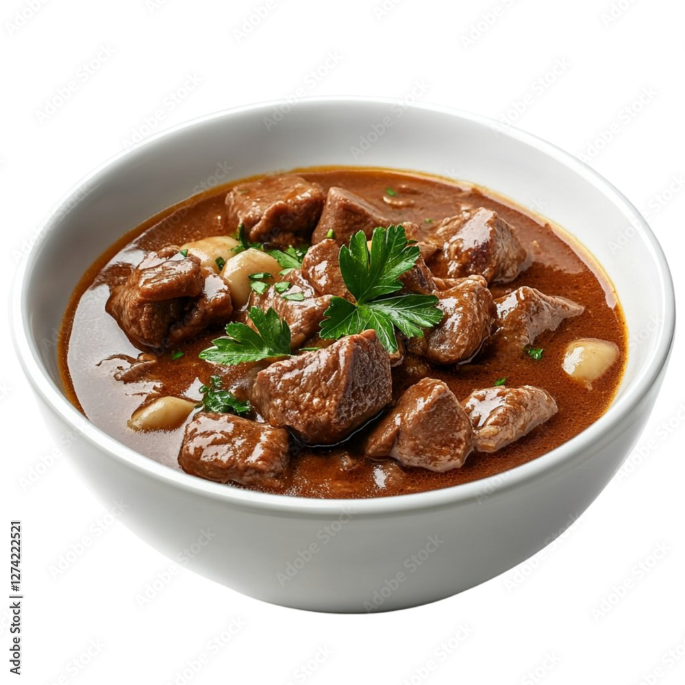 Beef stroganoff is a beef dish that originated in Russia in the 19th century, and is now popular around the world. Thinly sliced beef is cooked in a thick, savory cream sauce. Beef stroganoff is a beef dish that originated in Russia in the 19th century, and is now popular around the world. Thinly sliced beef is cooked in a thick, savory cream sauce.