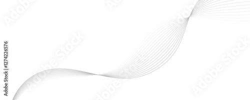 Abstract gray wave dynamic curve lines background. Energy technology concept modern backdrop design for business, presentation, banner.