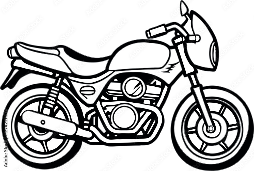 Fototapeta premium vector illustration of a motorcycle