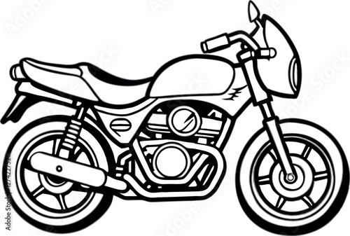 vector illustration of a motorcycle