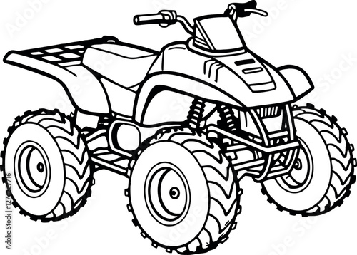 black tractor isolated on white