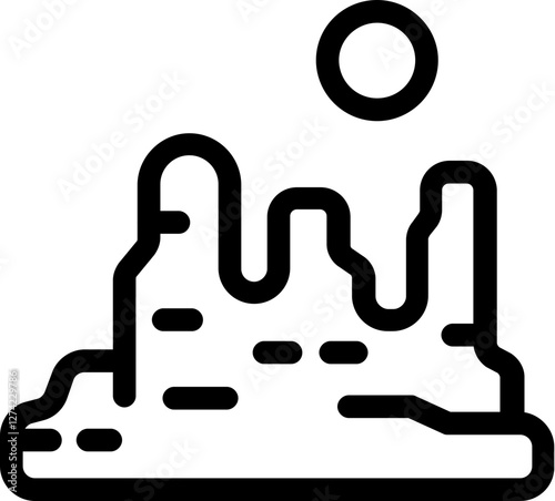 Desert rock vector