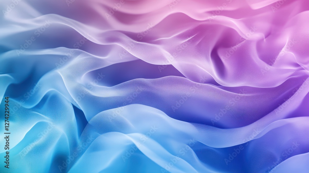 Obraz premium Beautiful flowing fabric in a mix of pastel colors creates a dreamy effect. Ideal for backgrounds, fashion design, or artistic projects, adding softness and elegance to any visual.