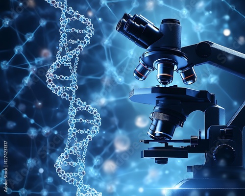 DNA research microscope lab science