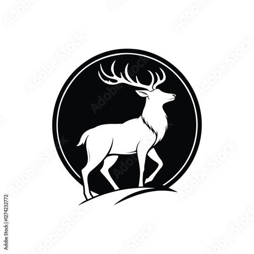 Majestic Wild Deer in Serene Forest Landscape