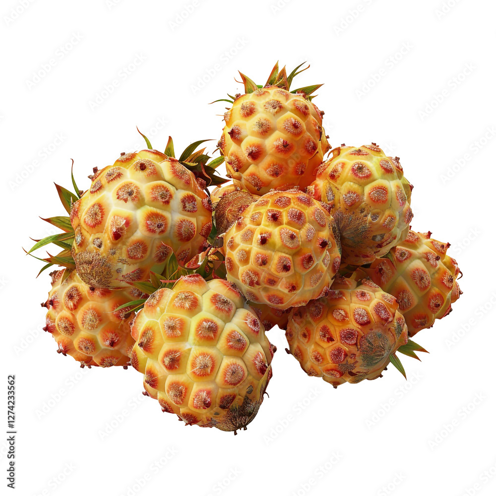 Closeup of a Bunch of Yellow Dragon Fruit Closeup of a Bunch of Yellow Dragon Fruit