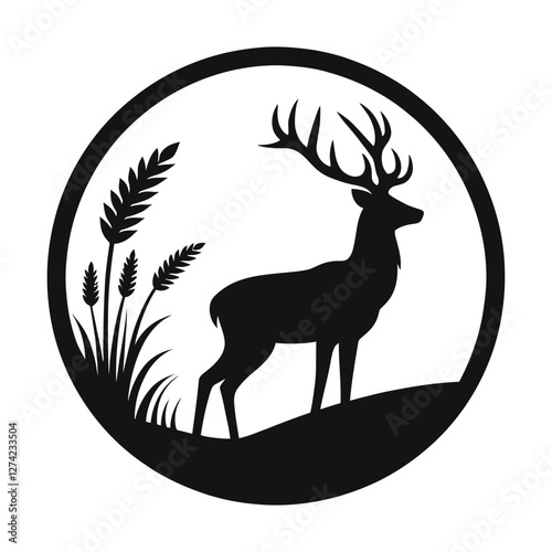 Majestic Wild Deer in Serene Forest Landscape