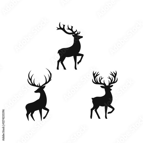 Majestic Wild Deer in Serene Forest Landscape