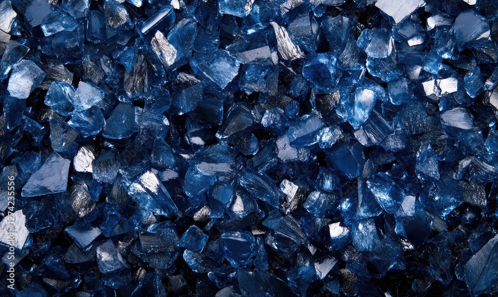 A blue and black stone with a shiny surface A blue and black stone with a shiny surface
