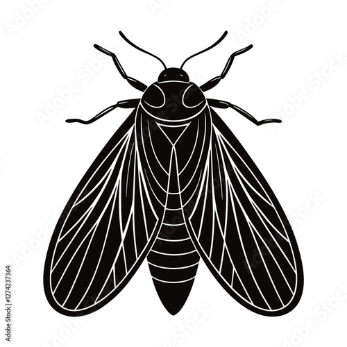 brown planthopper vector illustration