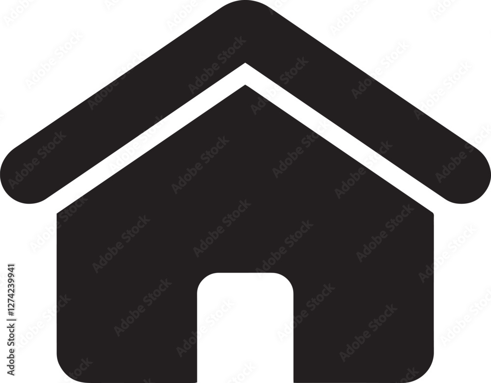 Web home flat icon for apps and websites Web home flat icon for apps and websites