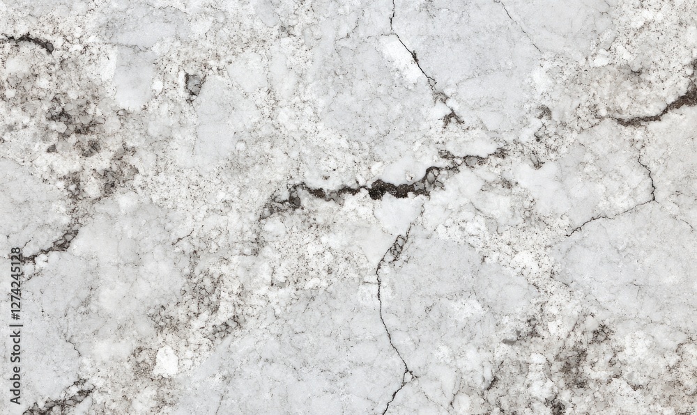 Fototapeta premium A white and grey stone wall with cracks and holes