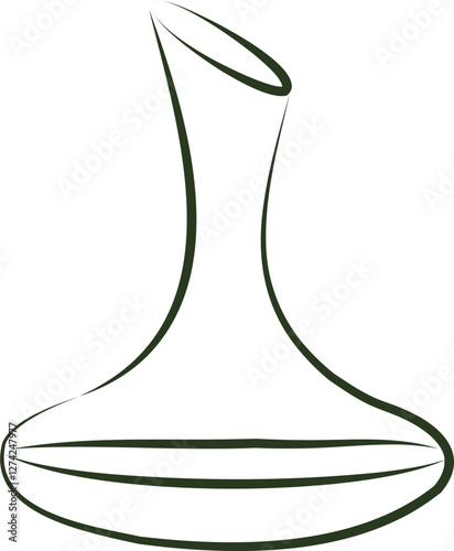 wine carafe Hand drawn Illustration Clipart Vector