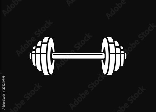 Weight, Weight lifting vector icon.
