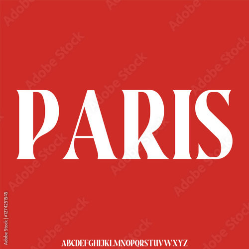Unique elegant curvy alphabet display font vector illustration. Decorative paris typeface